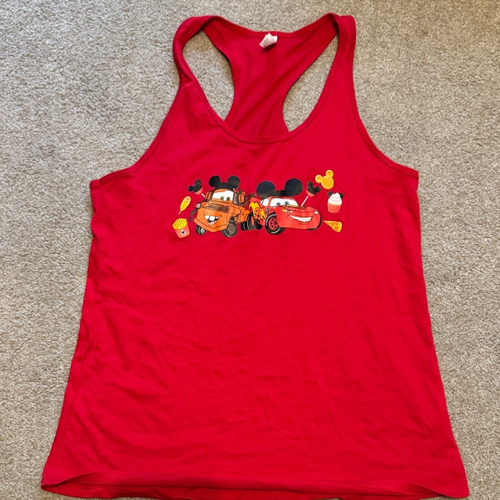 Disney Red Cars Graphic Racerback Tank Top